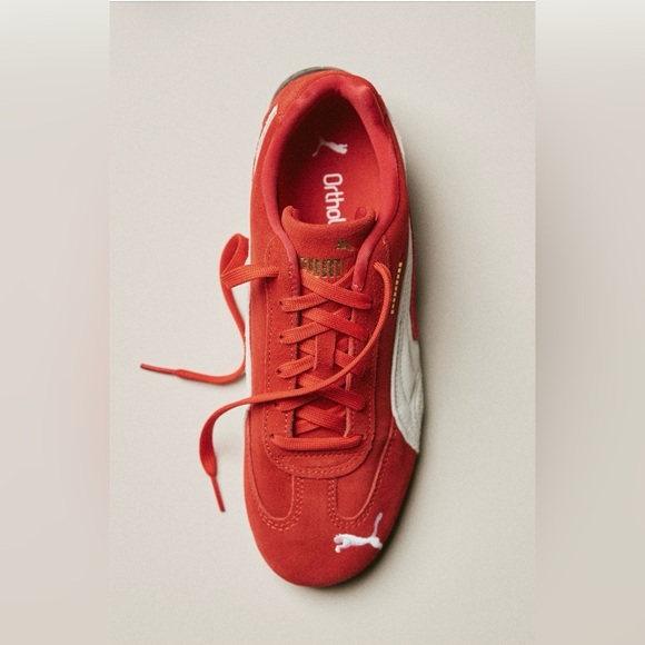 Puma Speedcat EUC Sneakers colorful Balletcore Red Suede Activewear Women’s sz 6 - Picture 10 of 13